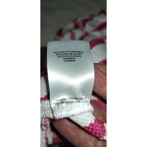 Big Girls 6x Shortalls Pink & White Vince Camuto - Picture 5 of 5